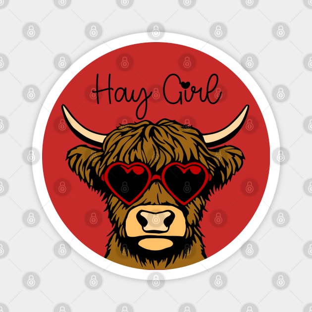 Hay Girl (color) Magnet by KayBee Gift Shop